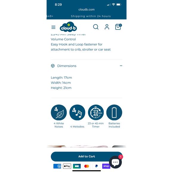 NEW NIB Cloud B Sleep Sheep On the Go Sound Machine Travel Lullabies White Noise - Picture 8 of 8